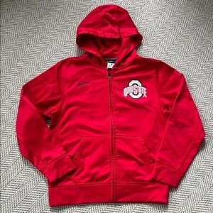 Nike Kids Red Ohio State Zip-Up Hoodie